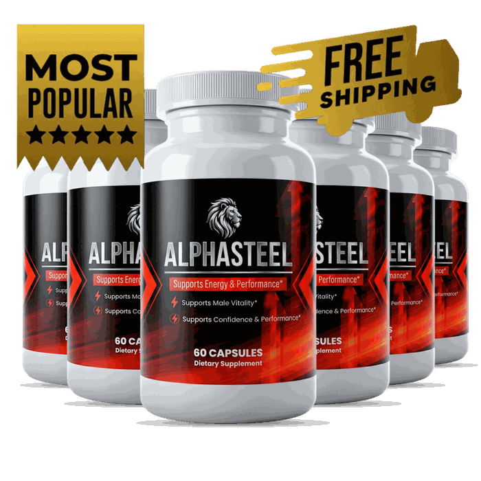 AlphaSteel 6-bottle package, 180-day supply